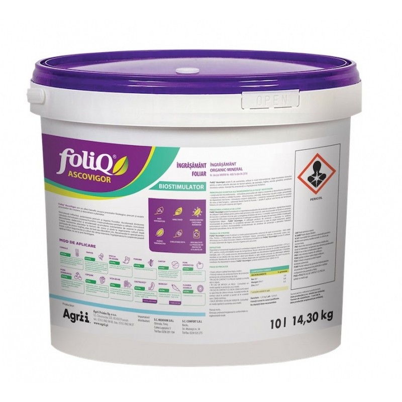 Ingrasamant foliar Foliq Ascovigor, 10 litri, Agrii