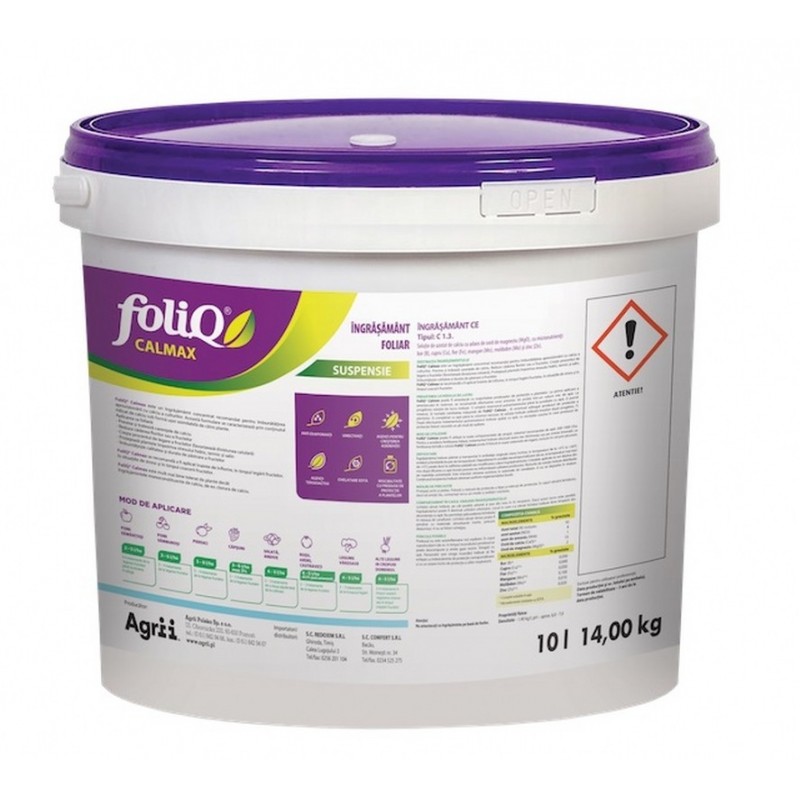 Ingrasamant foliar Foliq Calmax, 10 litri, Agrii